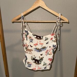 Reformation Animal Print Tank Top
